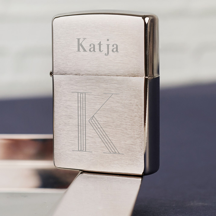 Monogramm Name - Zippo Feuerzeug mit Gravur